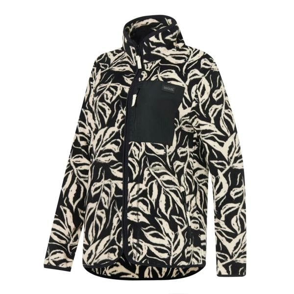 Regatta Womens/Ladies Frankie Leaf Print Full Zip Fleece Jacket - Black/White - 