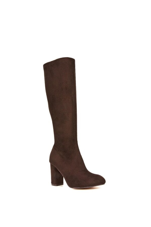 XY LONDON High Block Heel Knee High Boots