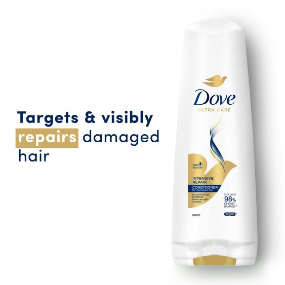 Dove Ultra Care Shampoo & Conditioner - Intensive Repair, Bio Restore Technology