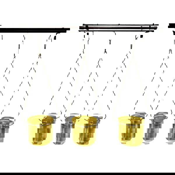 Ivyline Linear Hanging Planters Black and Gold