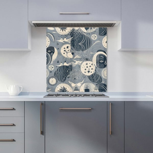 Warren Reed - Designer Abstract Moon and Stars Kitchen Splashback