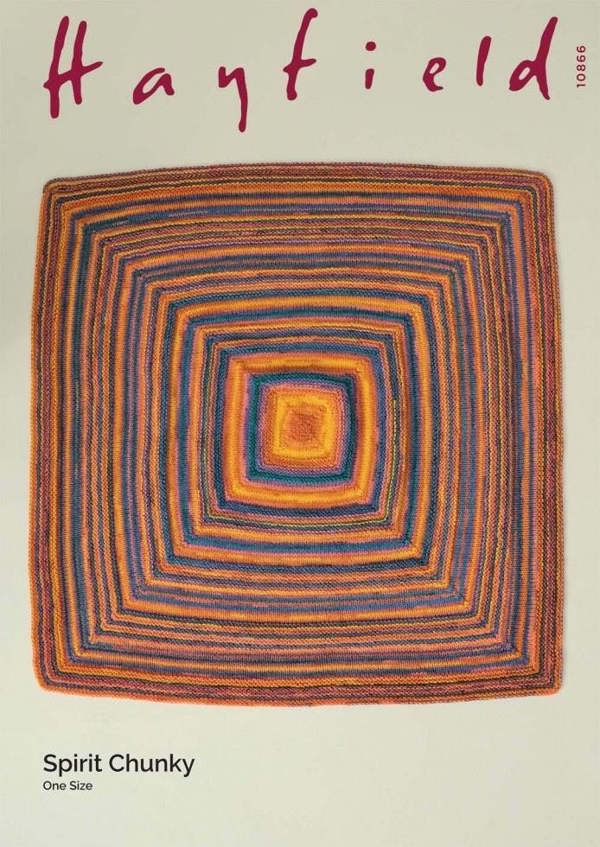 Hayfield Spirit Chunky Knitting Pattern 10866, Blankets One Size