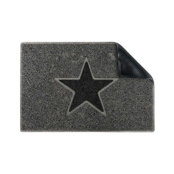 Oseasons Star Medium Doormat in Grey with Black Star