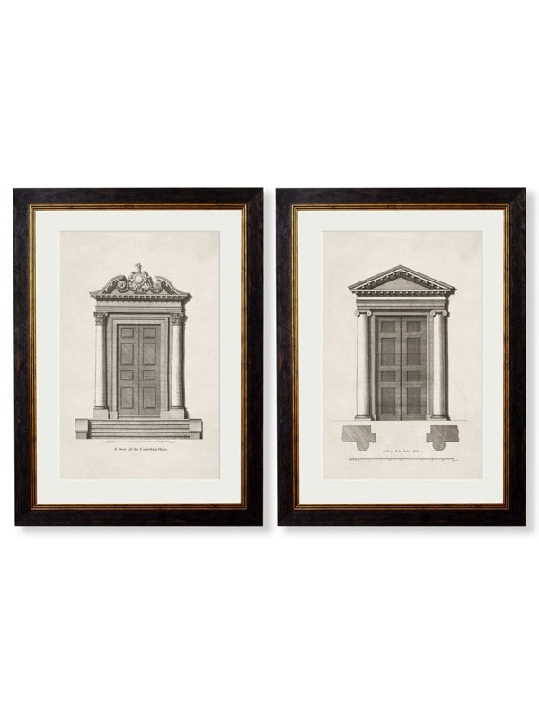 Exceptional Art c.1756 Architectural Studies of Doors