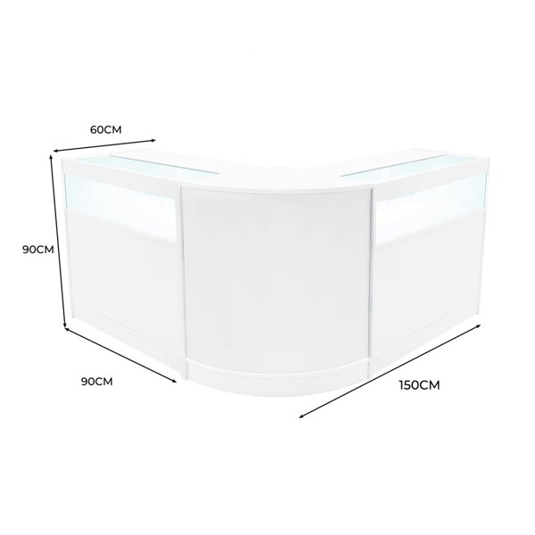 Monstershop Iris LED Shop Counter Set CM60 & 2 x B900 - White