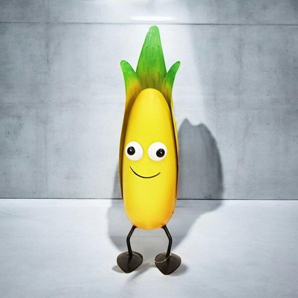 EDH Door Hardware Metal Corn Veggie Patch Pal – 25.5 x 7.5 x 7 CM | Fun & Whimsical Metal Garden Ornament | Outdoor Corn Decor