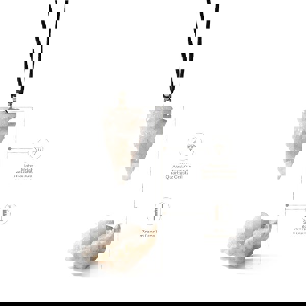 Myga Geode Gift set - Rough Stone and Pendant choice of 3 Colours