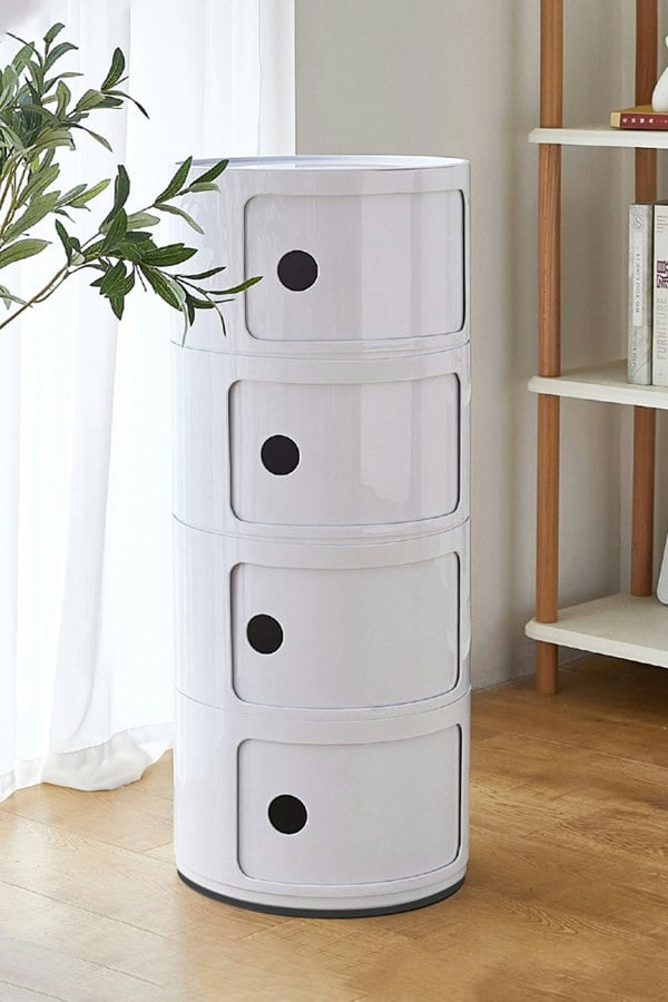Living and Home 4-Tiered Plastic Storage Drawer Unit