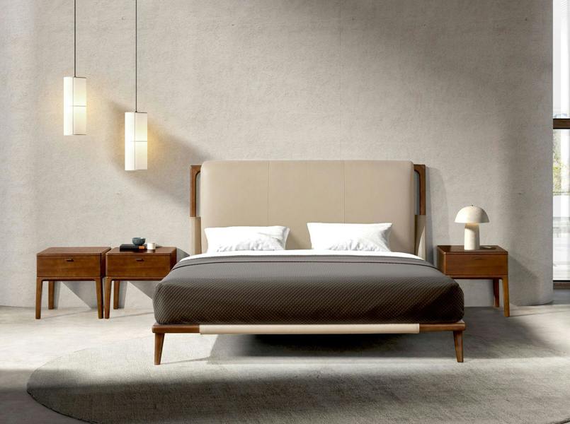 Angel Cerdá Mink Coloured Leatherette Bed 7194