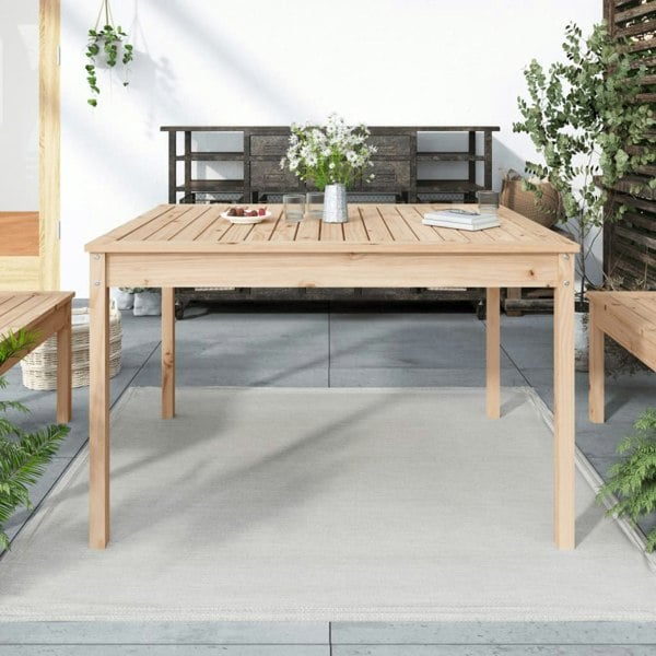 Berkfield Garden Table 121x82.5x76 cm Solid Wood Pine