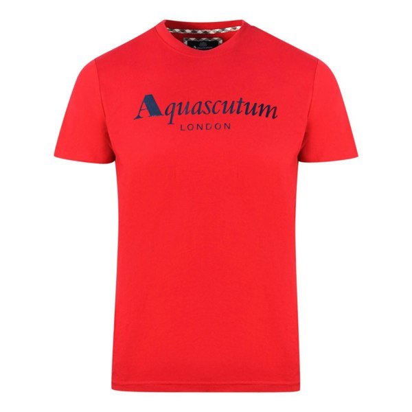 Aquascutum London Brand Logo T-Shirt - Red