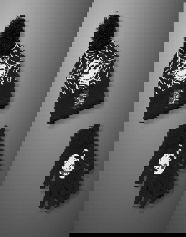 Disney Unisex Kids Black The Nightmare Before Christmas Beanie and Gloves Set (One Size)