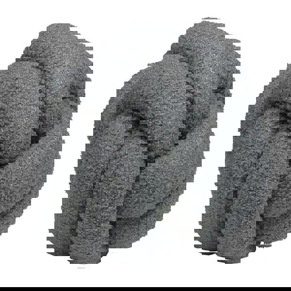 Furn Boucle Fleece Knotted Cushion - Charcoal