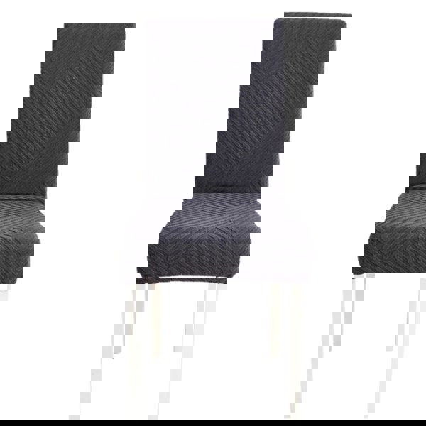 Anyseat Dark Grey Knitted Lines Elastic Chair Cover for Dining Room