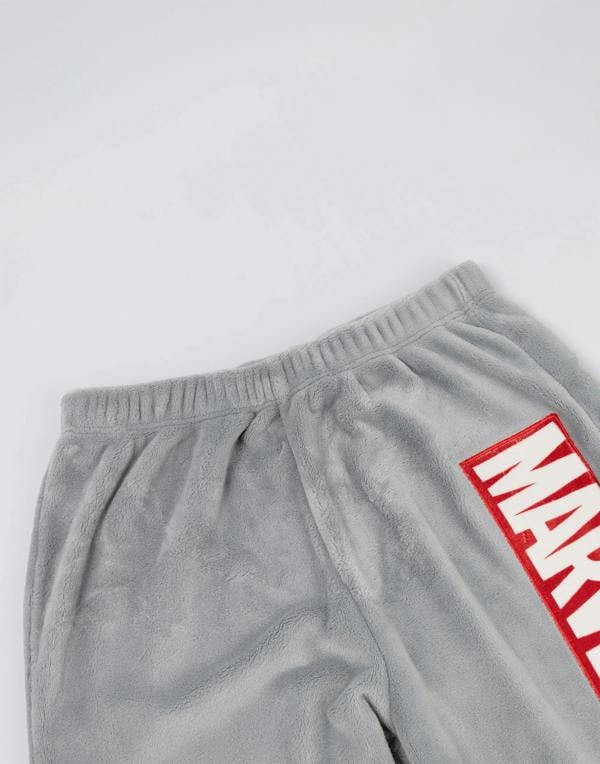 Marvel Mens Grey Avengers Long Sleeve Long Leg Pyjama Set