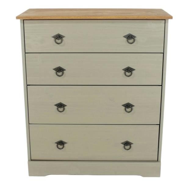 Core Products Corona Grey Modern 4-Drawer Chest of Drawers