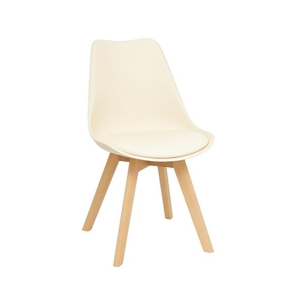 Kosy Koala Modern Grey Dining Table Set With 4 Cream Plastic Chairs Dining Room Furniture
