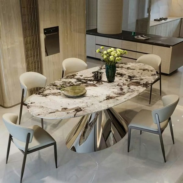 Rit Concept Pires Oval Dining Table, Sintered Stone