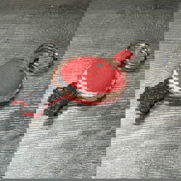 Mala Leather Bobbie Robin Bird Leather Keyring