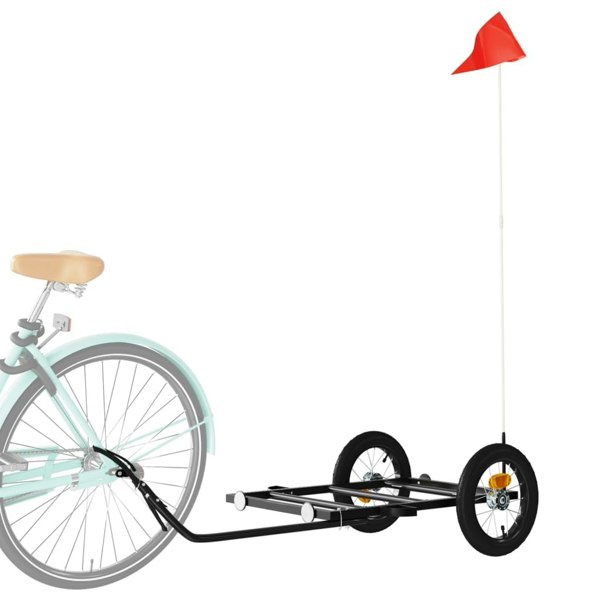 Berkfield Bike Cargo Trailer Black 122x53x28 cm Iron