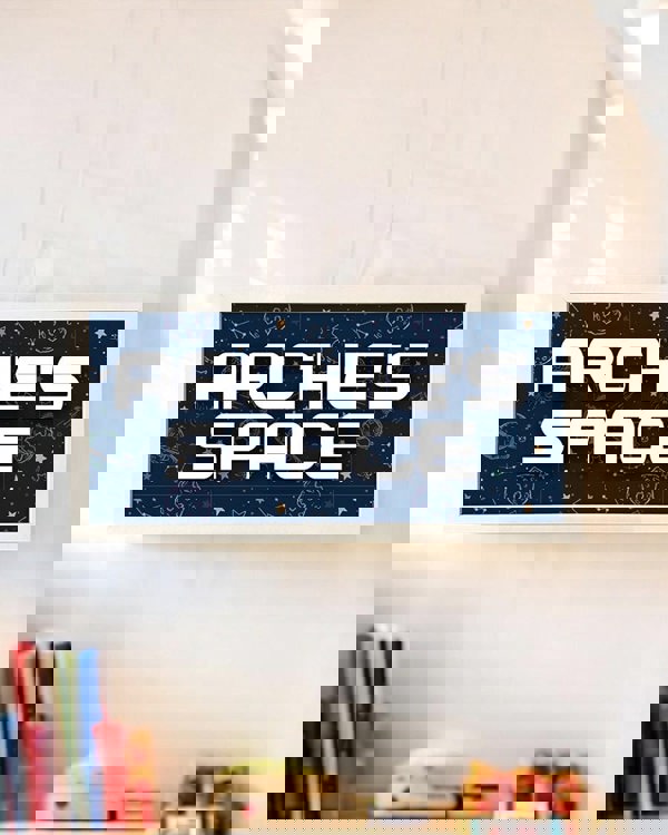 Personalised Space Wall Art for Kids - Framed Print with Name