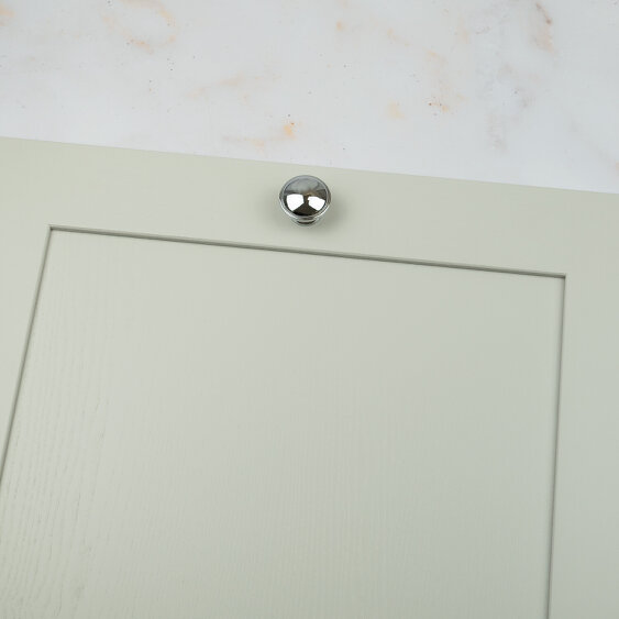Handle & Home Polished Chrome Knob and Coordinating Cup Handle