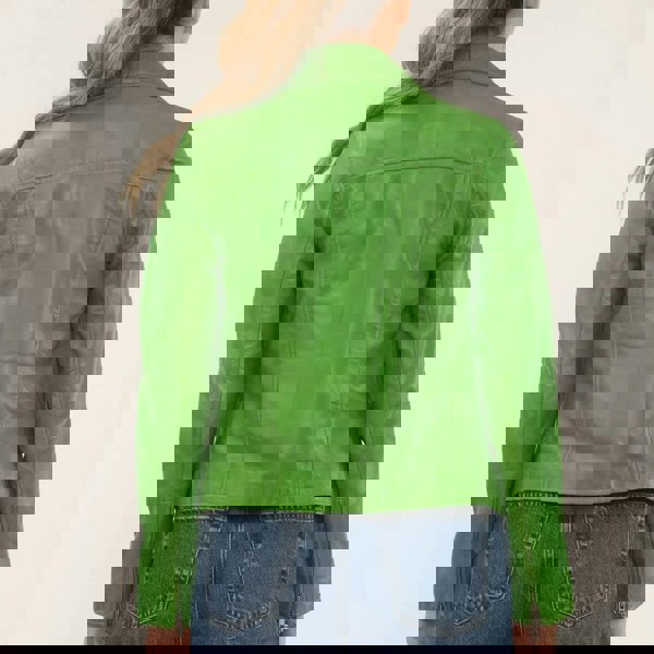 Leather Company Women's Real Leather Brando Style Biker Jacket