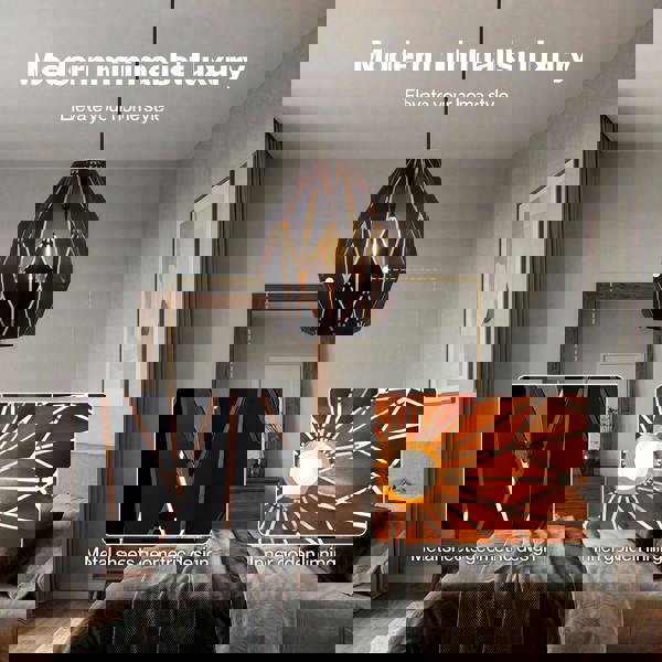 Emitto Ceiling Light Shade Pendant Metal Lampshade Easy Fit Lightshade Geometric