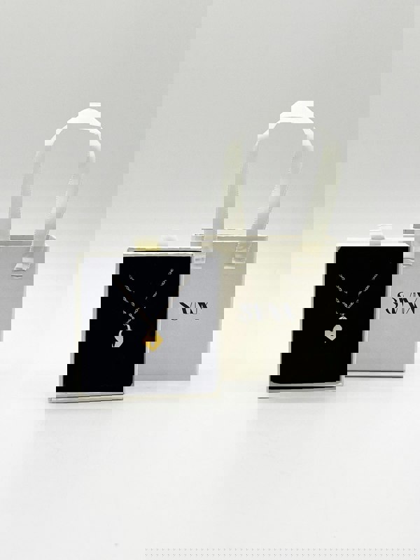 SVNX Gold Plated Heart Keyhole Pendant Necklace