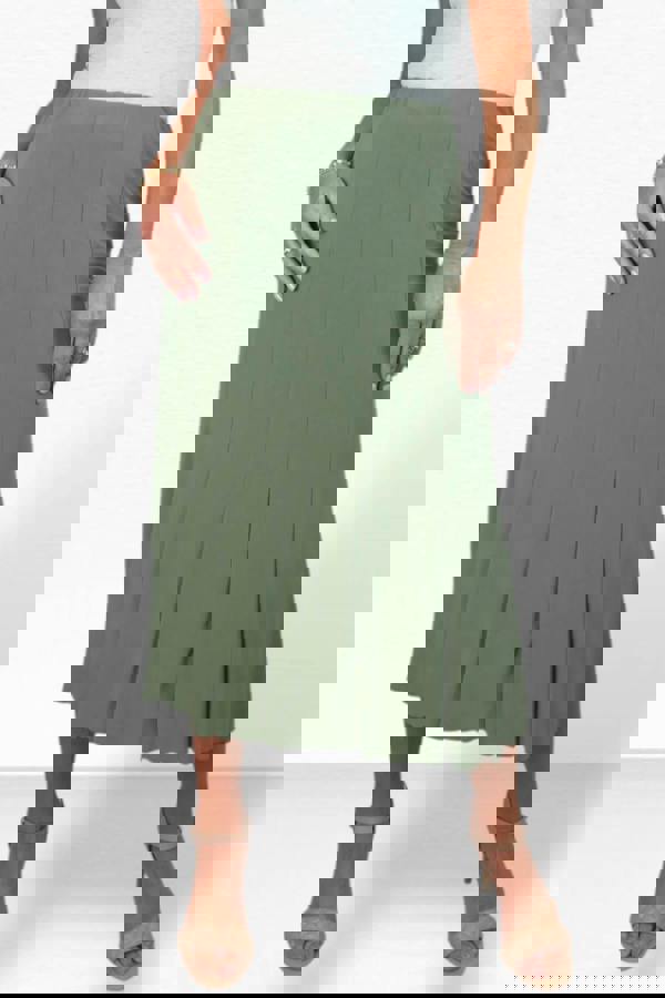 Paulo Due Women's 32" Soft Pleated Panel Midi Skirt