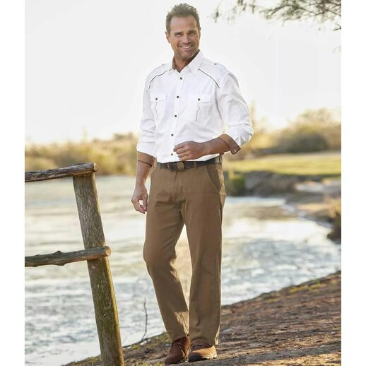 Atlas For Men Mens Plain Chinos - Light Brown