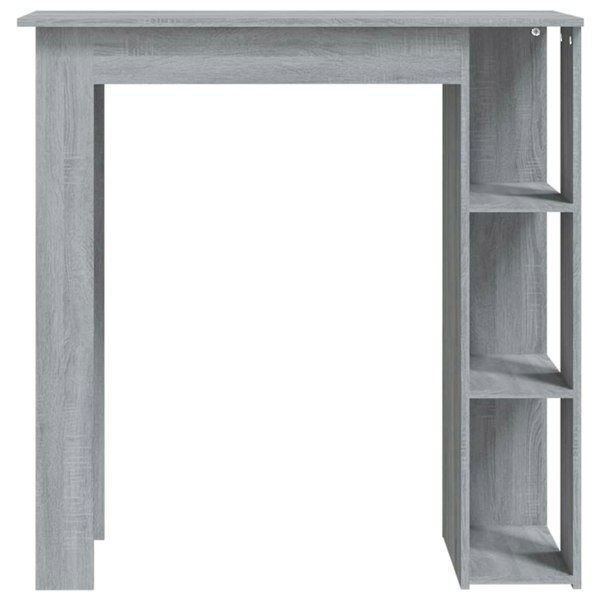 Berkfield Bar Table with Shelf Grey Sonoma 102x50x103.5 cm Engineered Wood