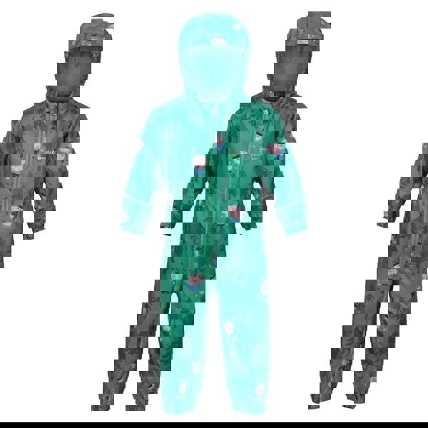 Regatta Kids Peppa Pig Dinosaur Snowsuit - Jellybean Green