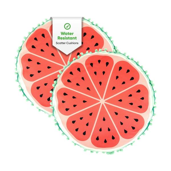 Gardenwize Pair of Outdoor Scatter Cushions – Watermelon Design