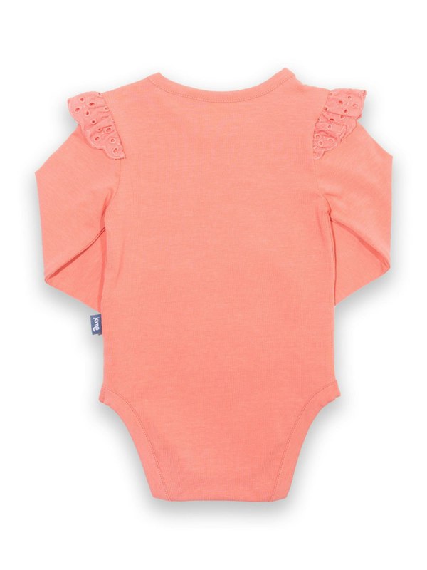 Kite Baby Organic Broderie Bodysuit Salmon