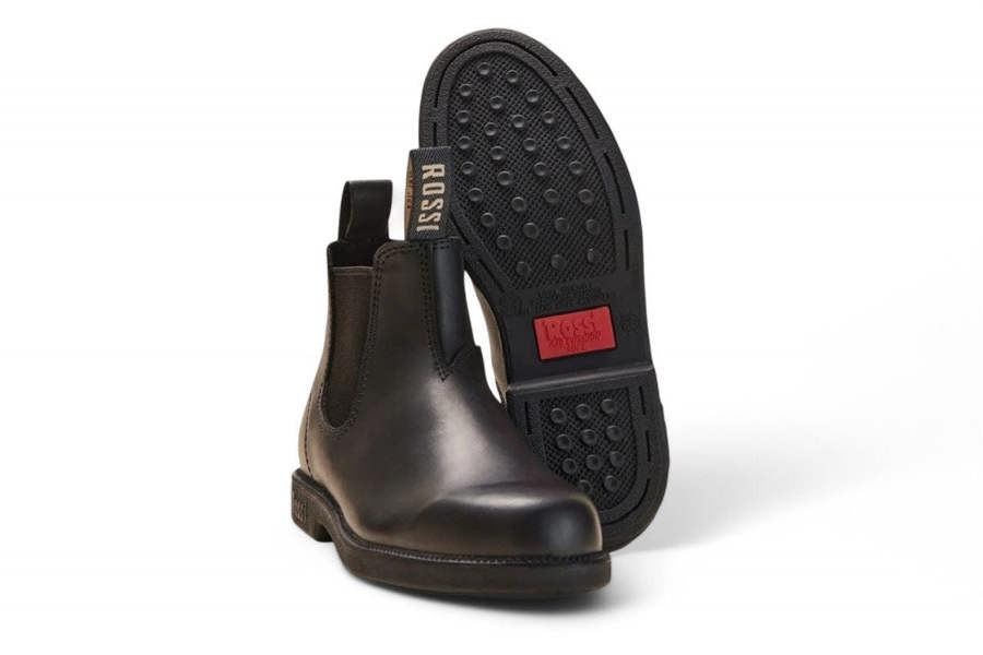Rossi Boots Rossi 607 Booma Black Leather Chelsea Boots