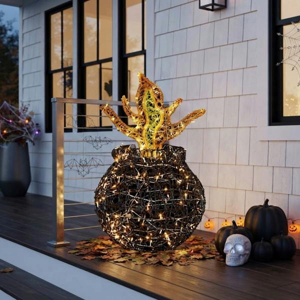 Garden Greatness 3D Soft Acrylic Witch Cauldron LED Decor