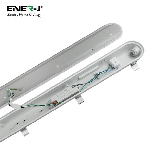 ENER-J IP65 LED Non-Corrosive Batten Light 150cm 50W 4000K, 6000 Lumens, Instant Start, 20,000 Hours - Pack of 4