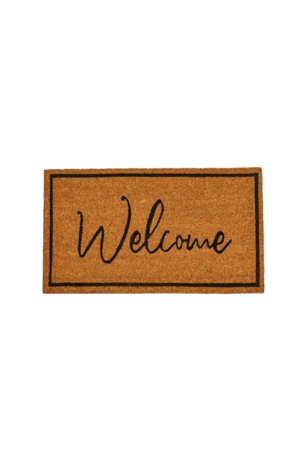 Durable Printed Welcome Coir Doormat