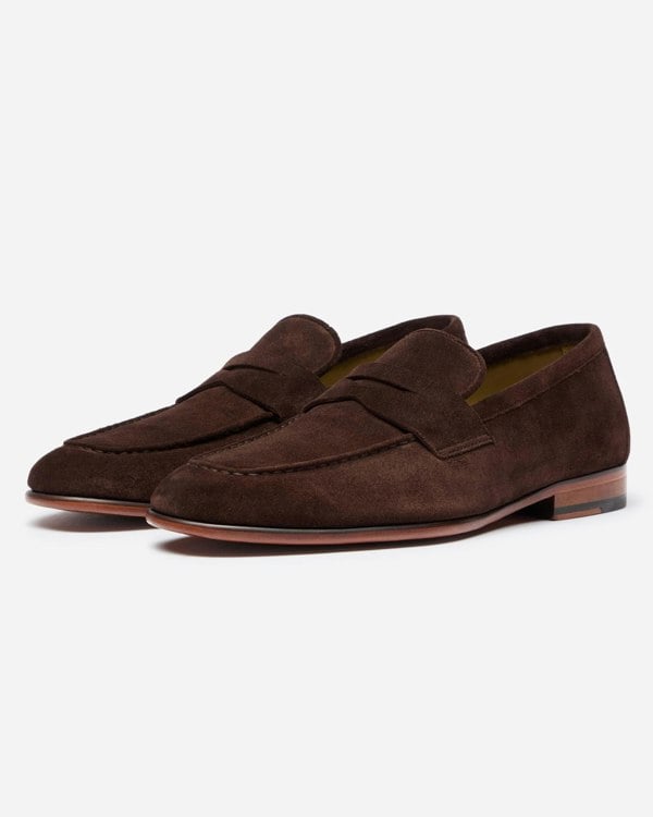 Oliver Sweeney Keyworth Suede Mens Loafers - Chocolate