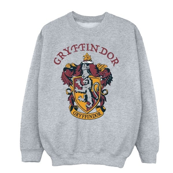 Harry Potter Boys Gryffindor Cotton Sweatshirt - Sports Grey