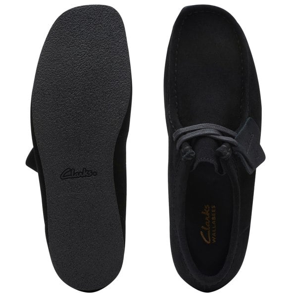 Clarks Originals Wallabee Evo Suede Shoes Black