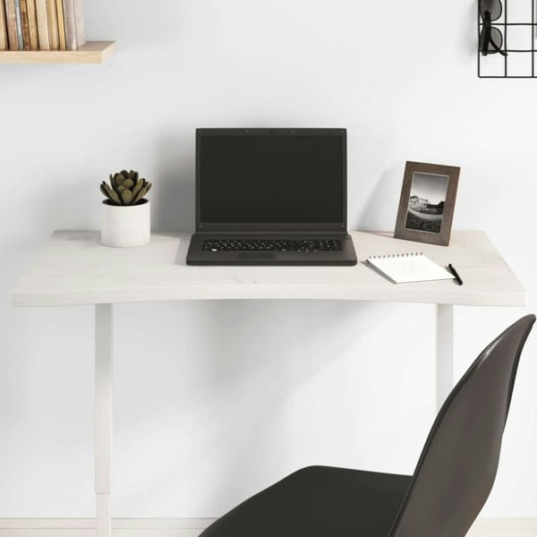 Berkfield Desk Top White 80x40x2.5 cm Solid Wood Pine