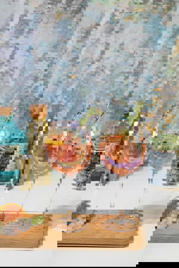 BarCraft Iridescent Gin Glasses, Set of 2, 500ml