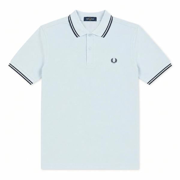 Fred Perry Twin Tipped Polo Shirt Light Ice/Anchor Grey/Anchor Grey