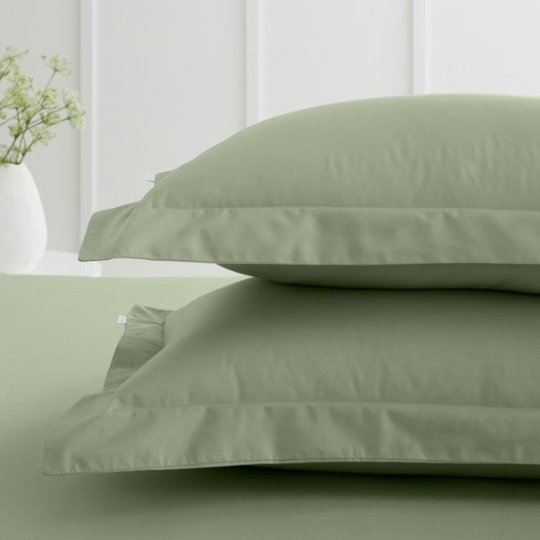 Bianca 200 Thread Count Cotton Percale Oxford Pillowcase Pair