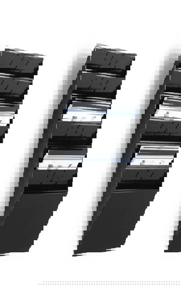 Durable FLEXIBOXX 6 Wall Mounted Literature Tray | A4 Landscape Holder | Black