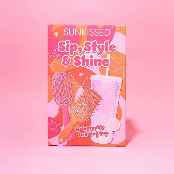 Sunkissed Sip, Style & Shine Drinking Cup Body Care Gift Set