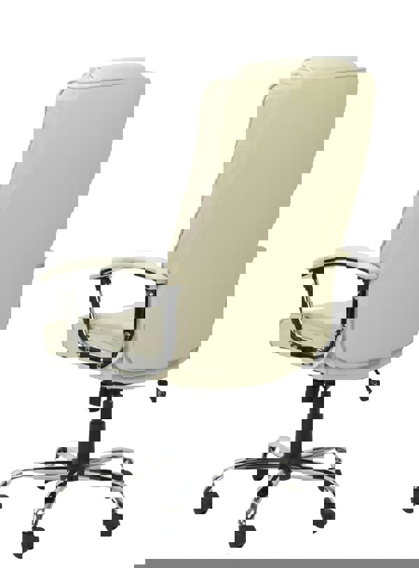 Dorel Home Houston office chair with high back in leather cream