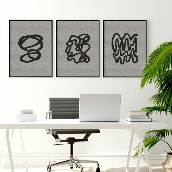 Office Home Decor Ideas | Set of 3 wall art prints